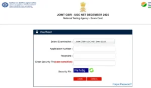 csir ugc net result 2026