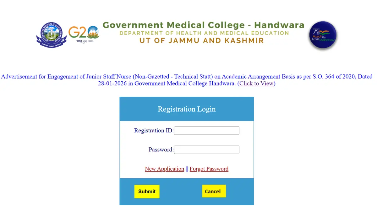 GMCH Junior Staff Nurse Recruitment 2026