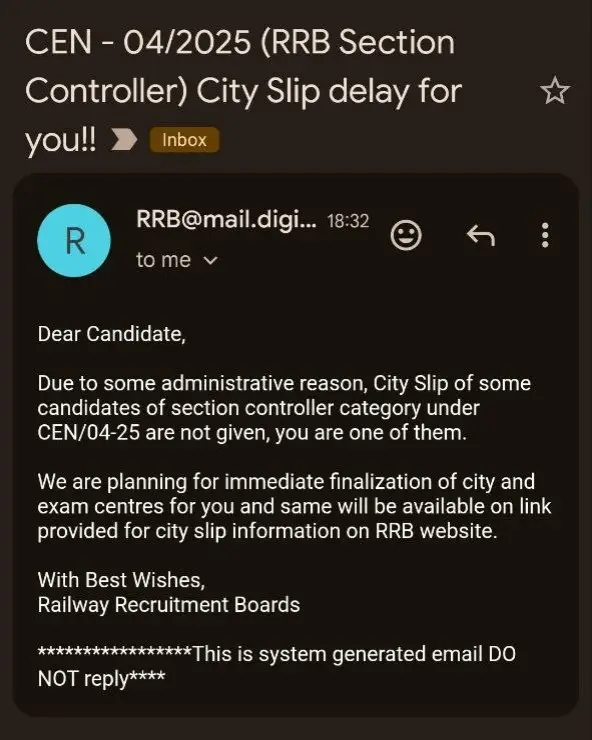 RRB Section Controller City Intimation Slip 2026 Out, Check Your Exam City & Date_3.1