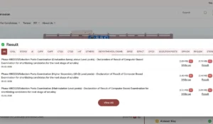 ssc selection post result