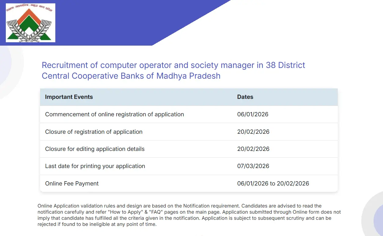 MP Apex Bank Recruitment 2026 (2076 Computer Operator & Officer Post), Last Date to Apply_3.1