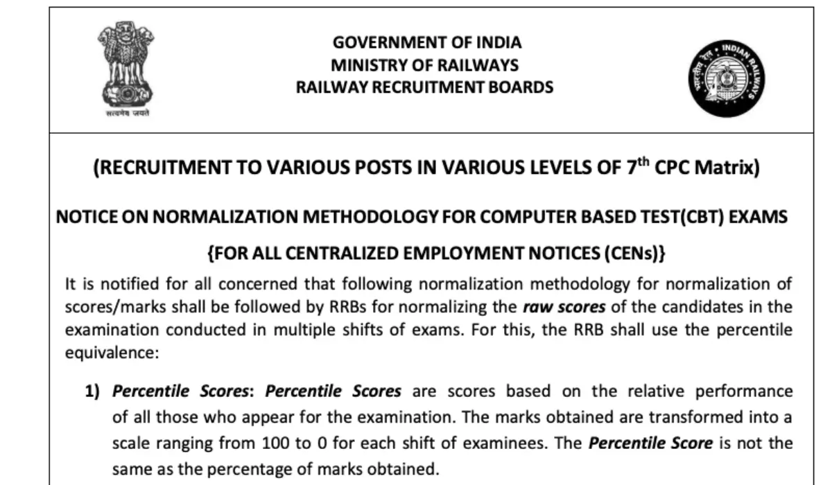 RRB Normalisation
