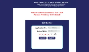 MP Police Constable PET Admit Card 2026