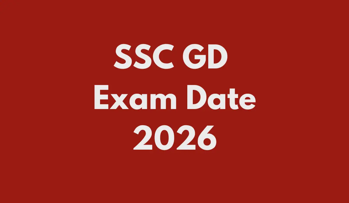 SSC GD Exam Date 2026