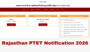 Rajasthan PTET Notification 2026