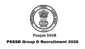 PSSSB Group D Recruitment 2026