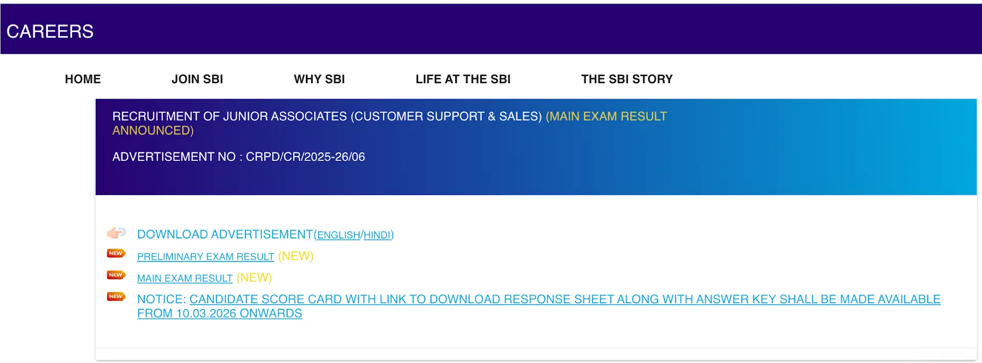 SBI Clerk Mains Response Sheet & Answer Key 2026 Available from 10 March_3.1