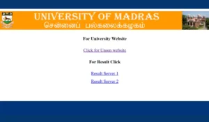 Madras University Result 2026