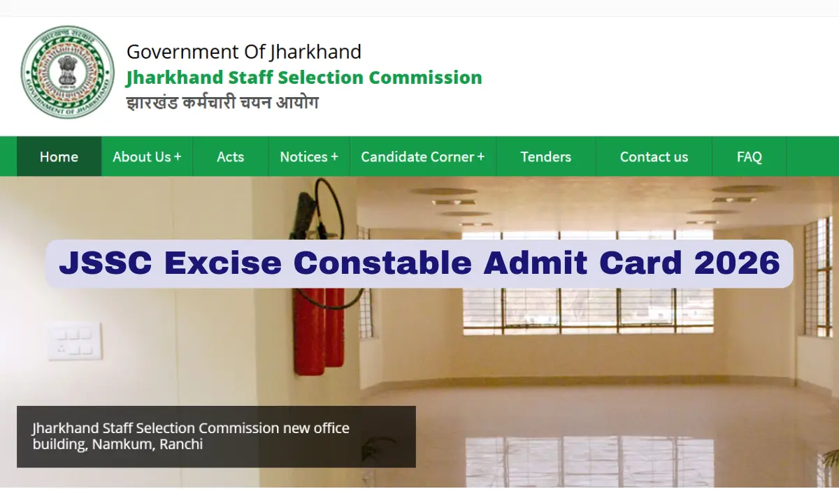 JSSC Excise Constable Admit Card 2026