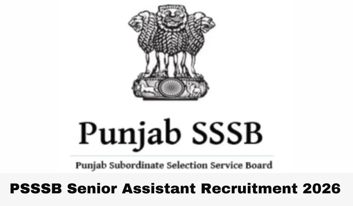 psssb senior assistant recruitment 2026