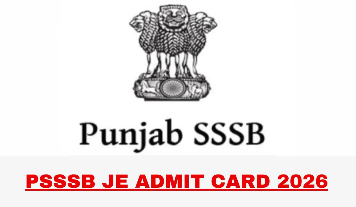 PSSSB JE admit Card