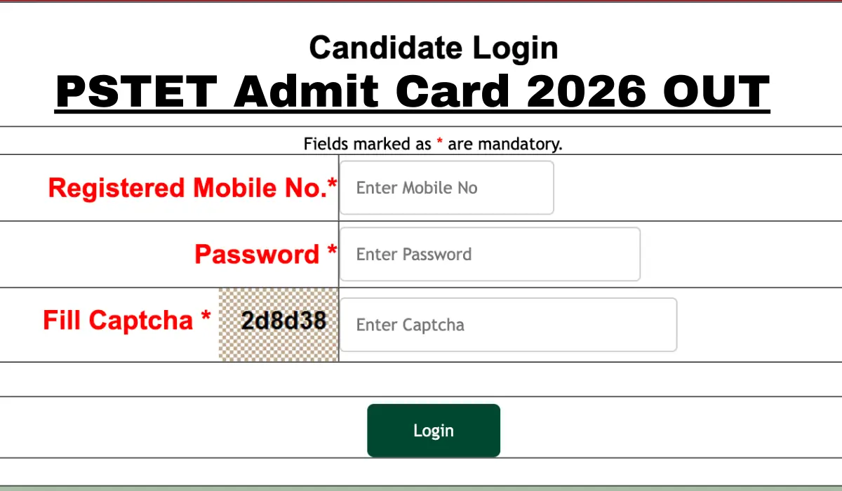 PSTET Admit Card