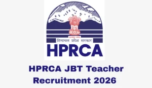 HPRCA JBT Teacher Recruitment 2026