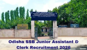 odisha ssb junior assistant clerk recruitment 2026