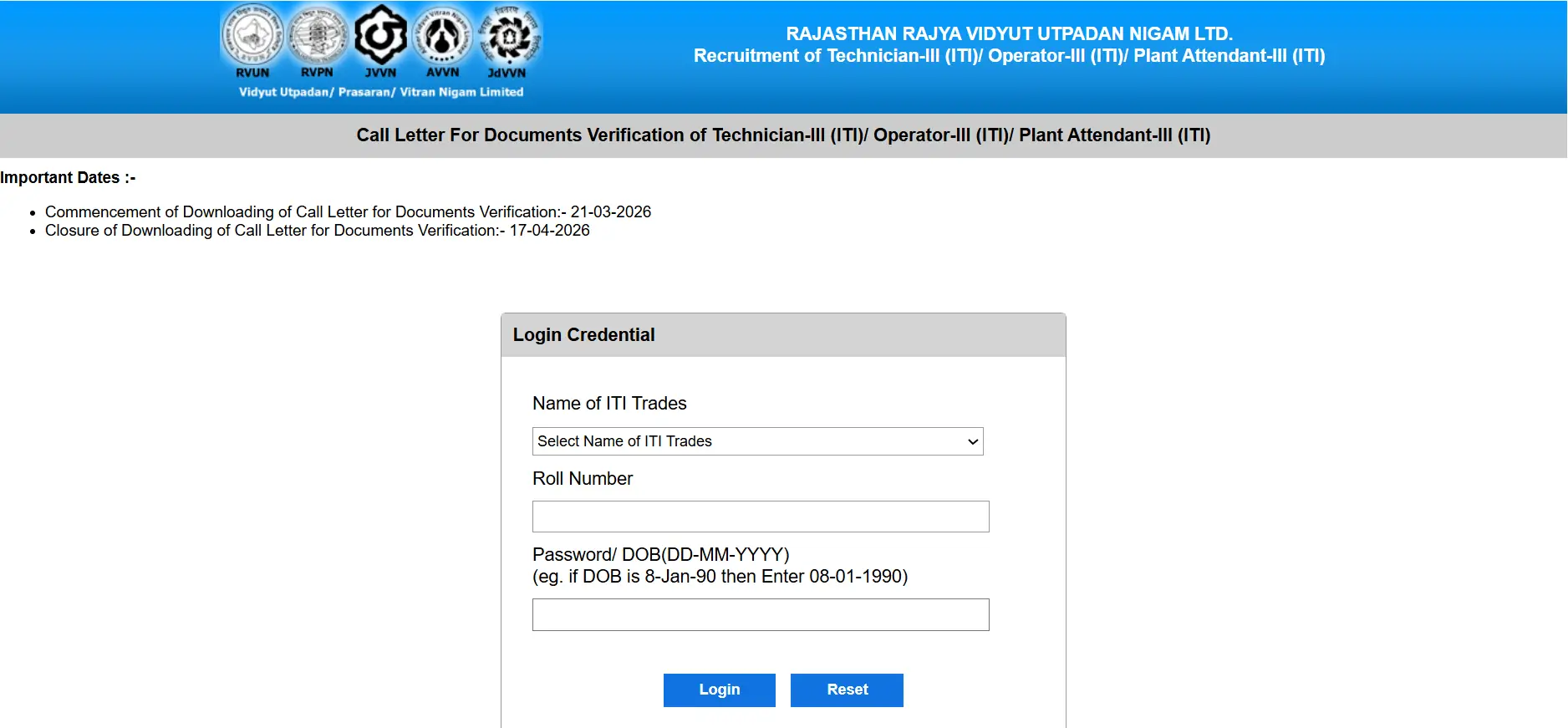 RVUNL Technician Mains Result 2026 Out, Download Merit List & DV Call Letter_4.1