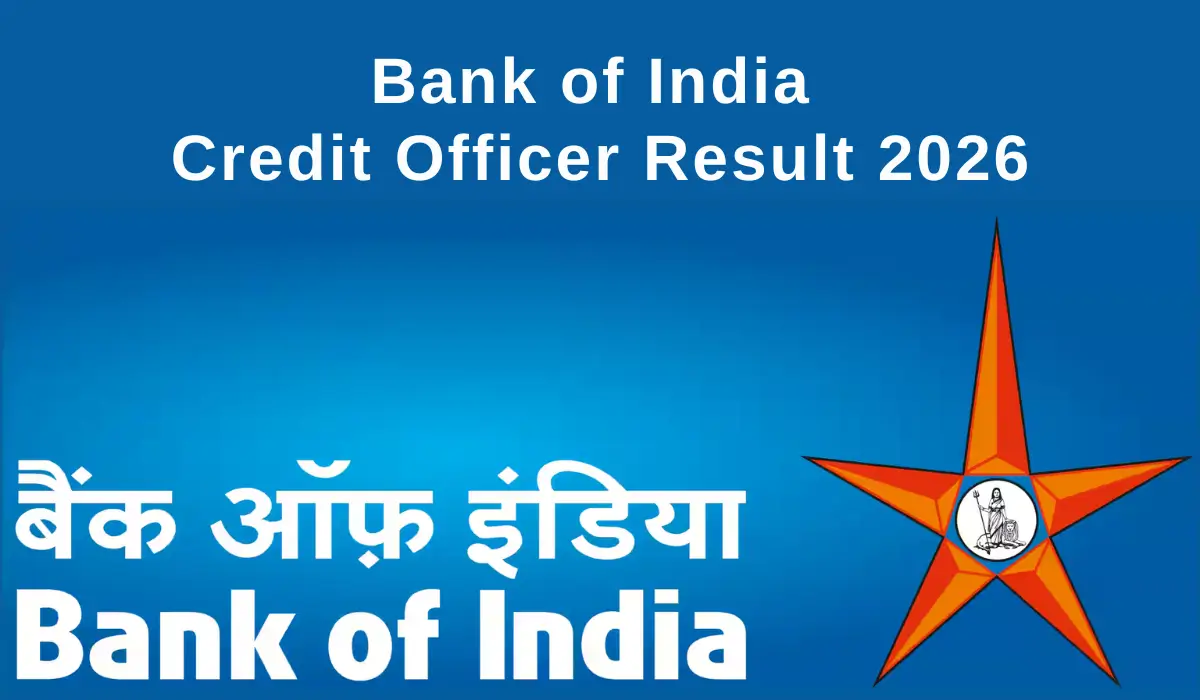 Bank of India Credit Officer Result 2026