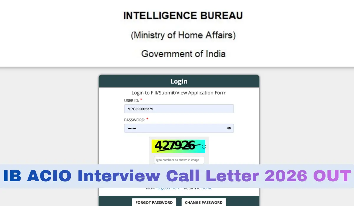 ib acio interview call letter out
