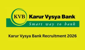 Karur Vysya Bank Recruitment 2026