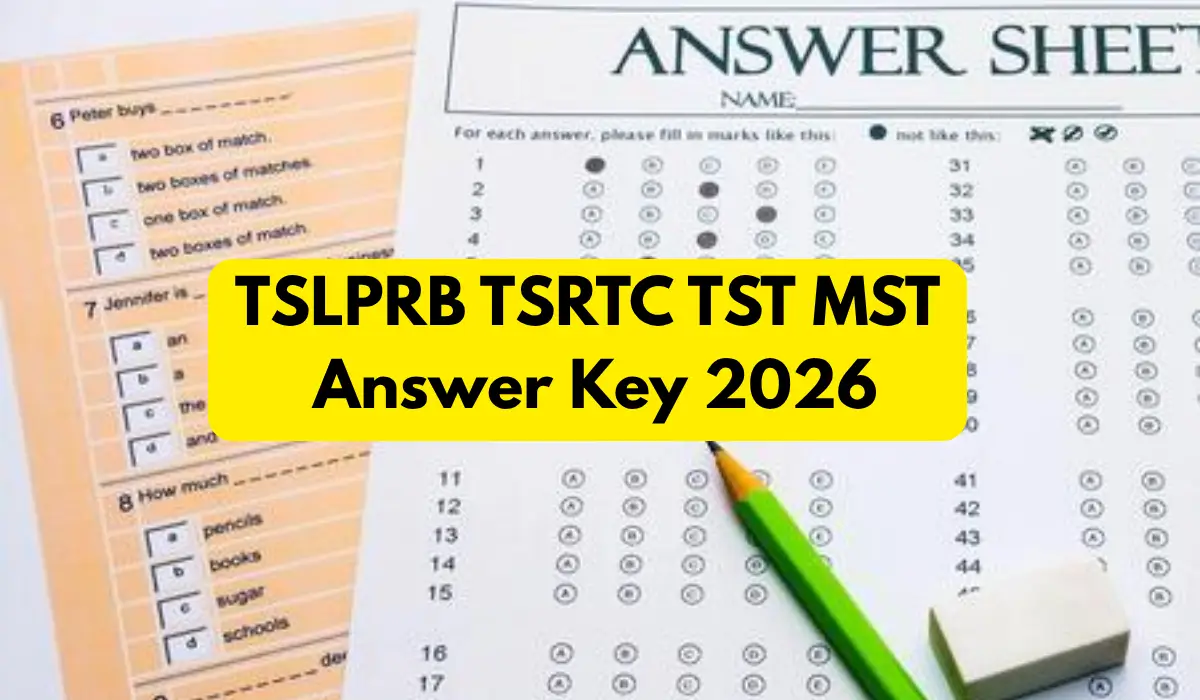 TSLPRB TSRTC TST MST Answer Key