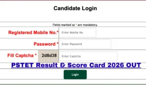 pstet result and score card