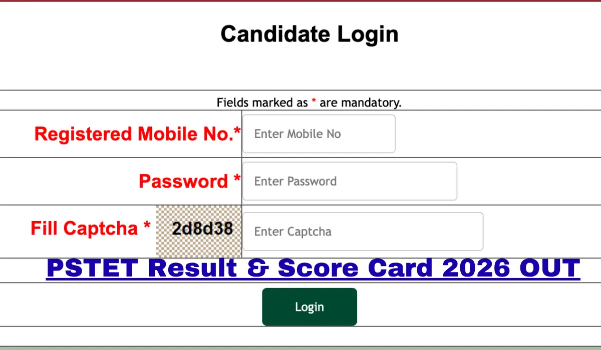 pstet result and score card