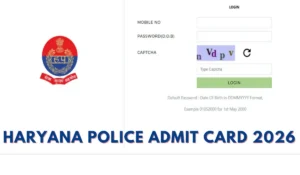 Haryana Police Admit Card 2026