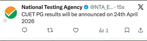 CUET PG Result Date 2026 Announced, Score Cards on 24 April_3.1