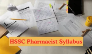 hssc pharmacist syllabus