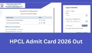 hpcl admit card 2026