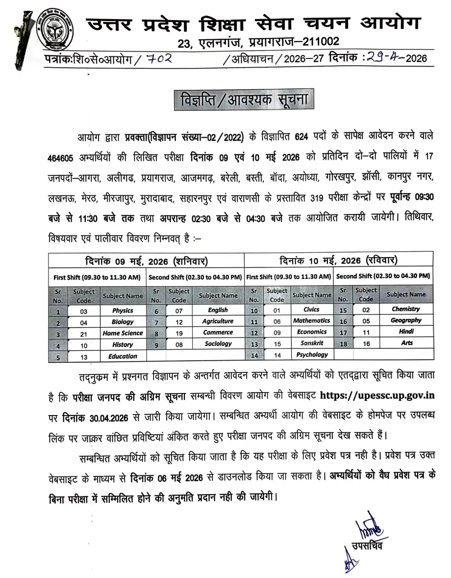 UP PGT Exam City Intimation Slip 2026 Out, Check Your Exam Details_3.1