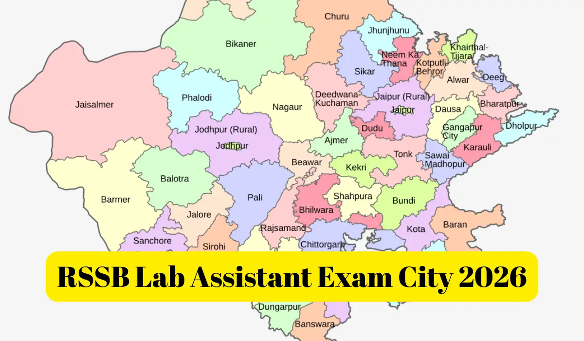 rssb lab assistant exam city 2026