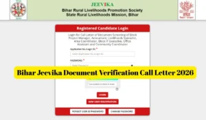 Bihar Jeevika Document Verification Call Letter 2026