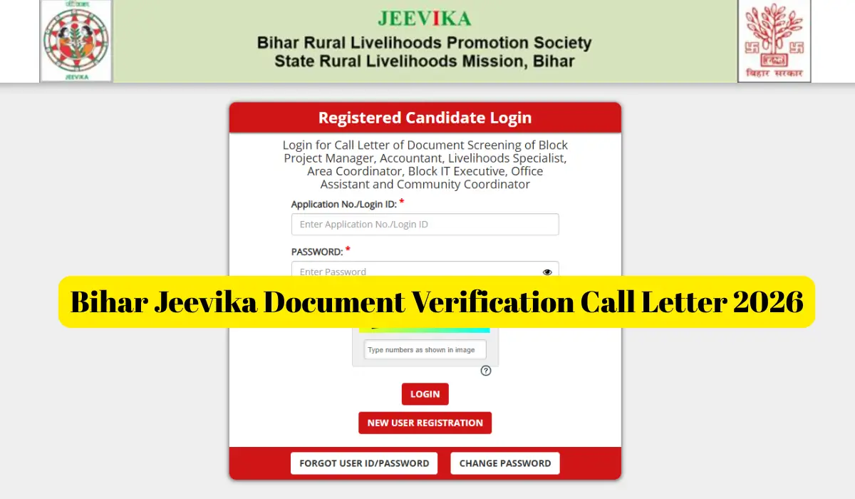 Bihar Jeevika Document Verification Call Letter 2026