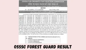 OSSSC Forest Guard Result