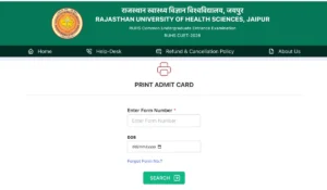 ruhs cuet admit card