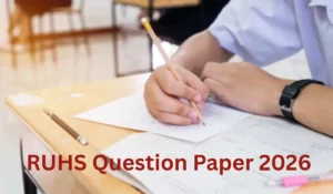 RUHS Question Paper 2026