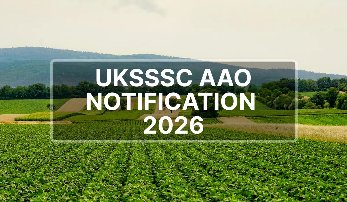 uksssc aao notiification 2026