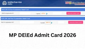 MP DElEd Admit Card 2026
