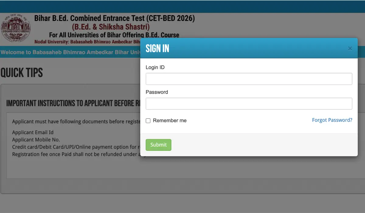 Bihar BEd CET Admit Card