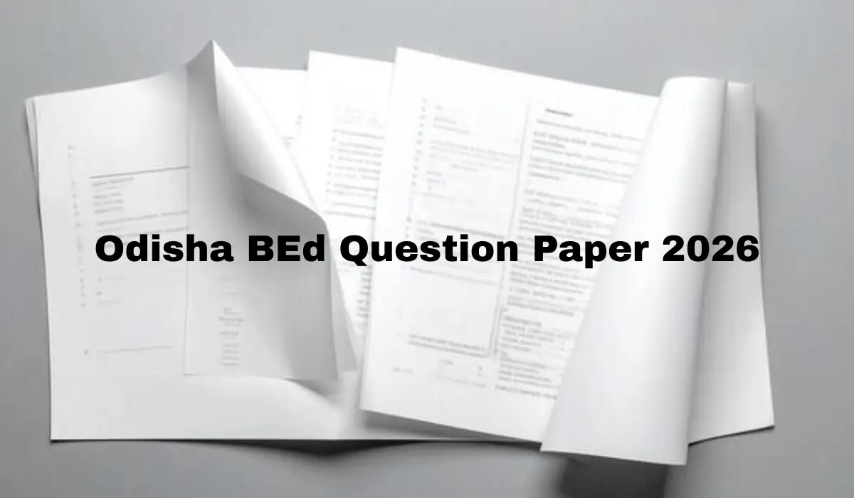 Odisha BEd Question Paper