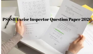 psssb excise inspector question paper