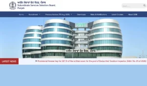PSSSB Excise Inspector Answer Key