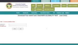 HP TET Admit Card