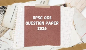 opsc ocs question paper 2026