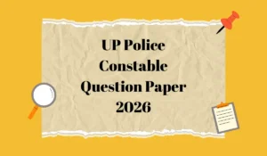 UP Police Constable Question Paper 2026