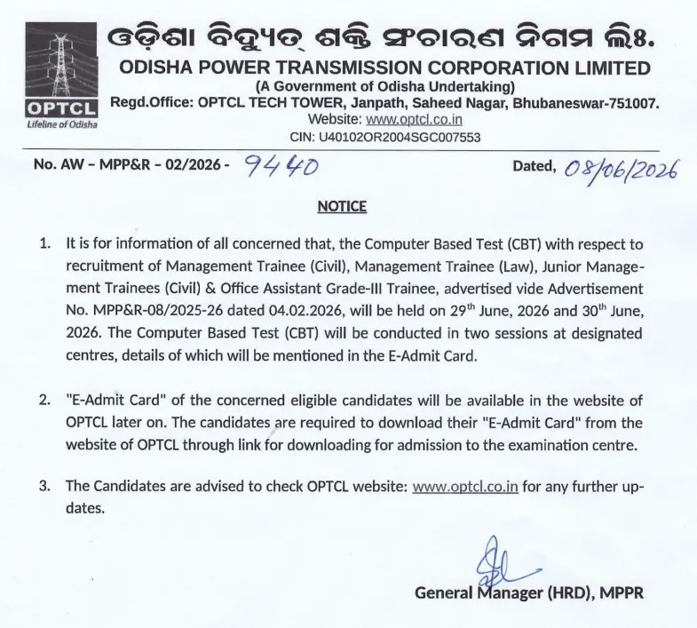 OPTCL Exam Date 2026 Out for 50 Vacancies, Check Official Exam Schedule_3.1