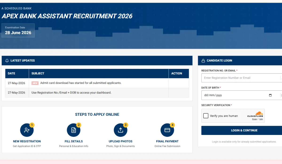 Assam Cooperative Apex Bank Assistant Admit Card