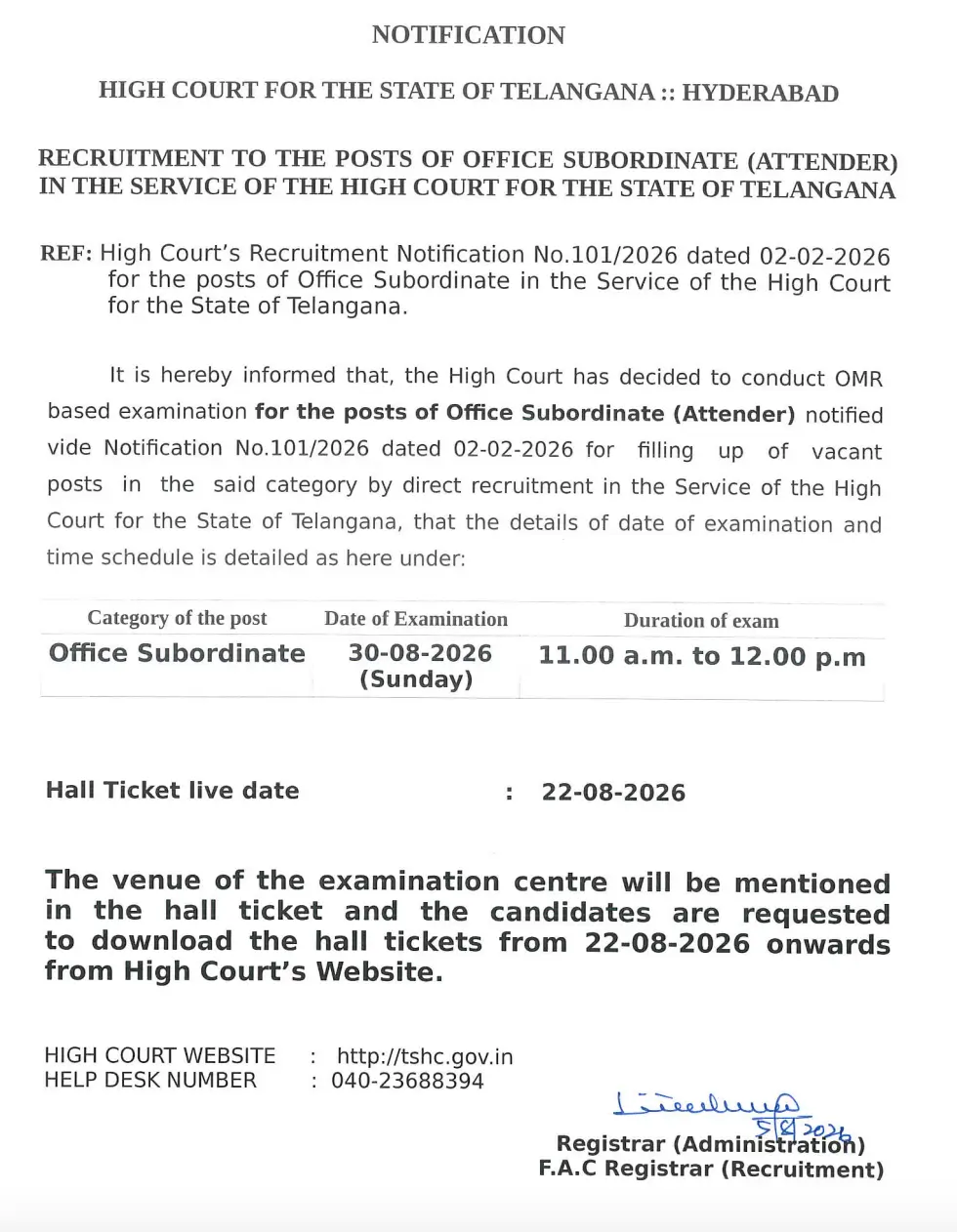 Telangana District Court Exam Date 2026 Out, Check Official Exam Schedule_4.1