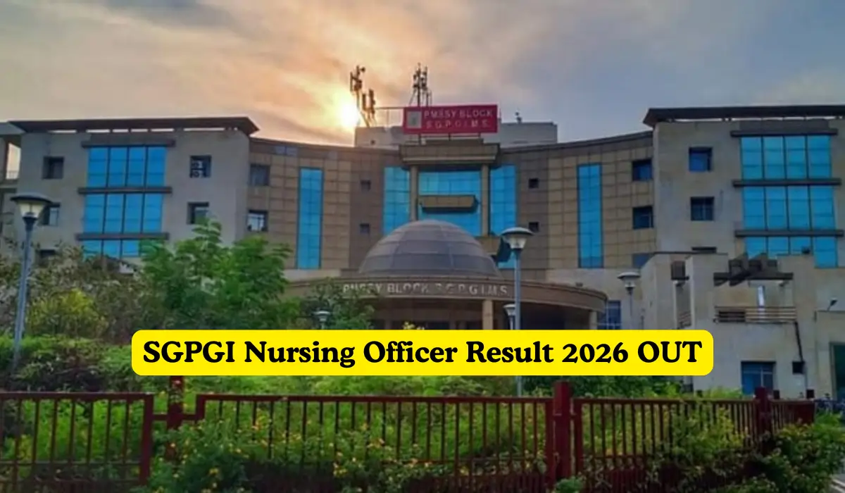 SGPGI Nursing Officer Result