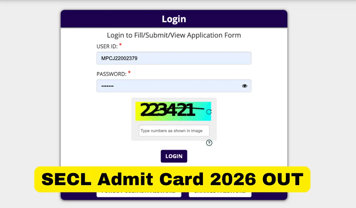 SECL Admit Card 2026